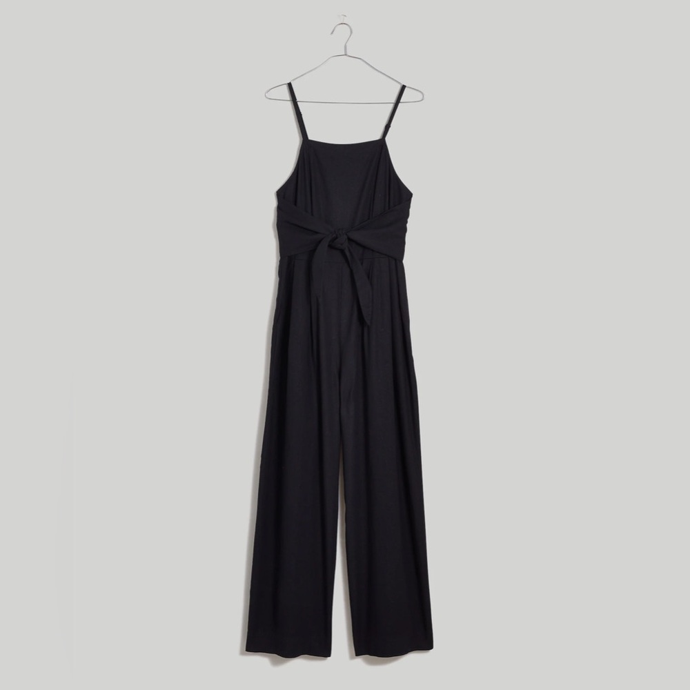 Madewell Tie-Waist Crop Wide-Leg Jumpsuit
